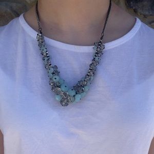 Simply Vera, Vera Wang beaded necklace. 20”. Gorgeous blue color.